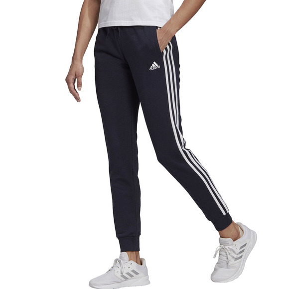 Spodnie damskie adidas Essentials Slim Tapered Cuffed Pant granatowe GM8736