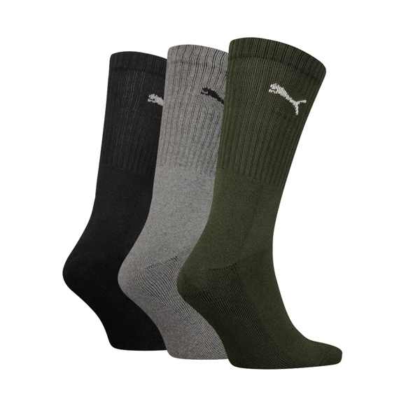 Skarpety Puma Crew 3 pary czarne, szare, zielone 880355 28