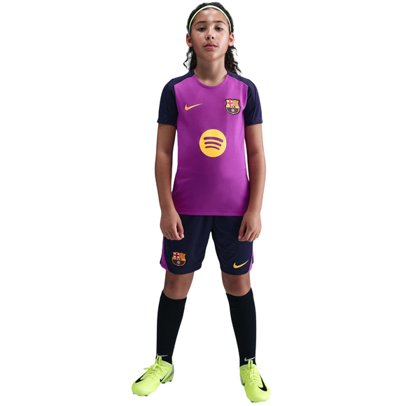 Koszulka dla dzieci Nike FC Barcelona Strike fioletowa HJ7831 552