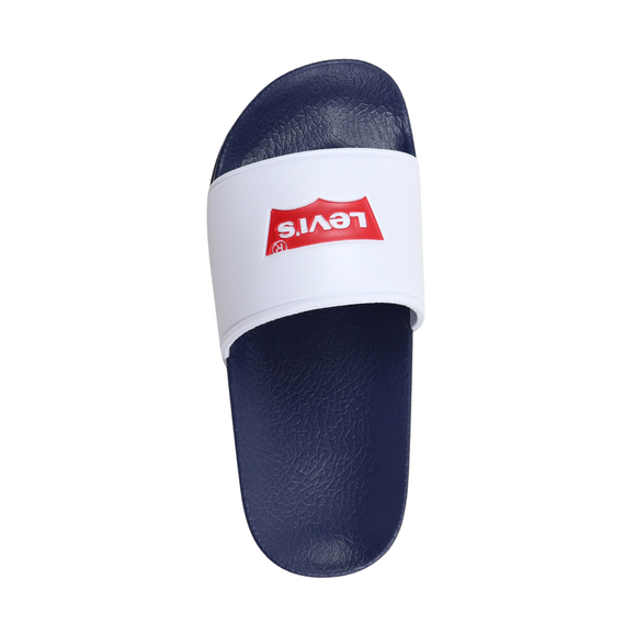 Klapki damskie Levi's Pool biało-granatowe VPOL0187S-0122