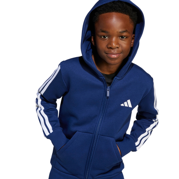 Bluza dla dzieci adidas Essentials Full-Zip granatowa JY4980