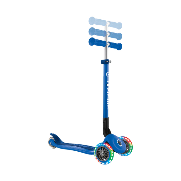 Hulajnoga SMJ Globber 3-kołowa 432-100-3 Primo Foldable Lights niebieska