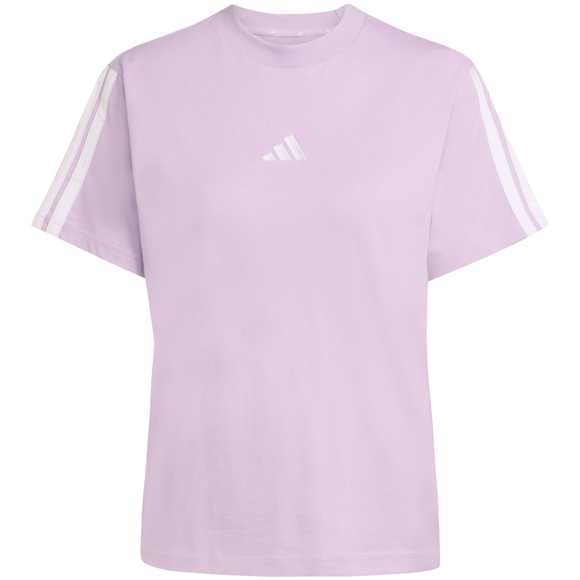 Koszulka damska adidas Essentials 3-Stripes Cotton jasnofioletowa JV7362