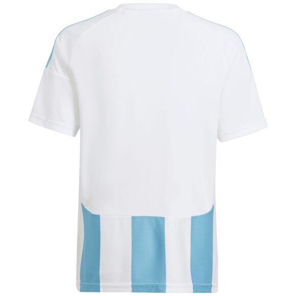 Koszulka dla dzieci adidas Striped 24 Jersey biało-błękitna IW2137