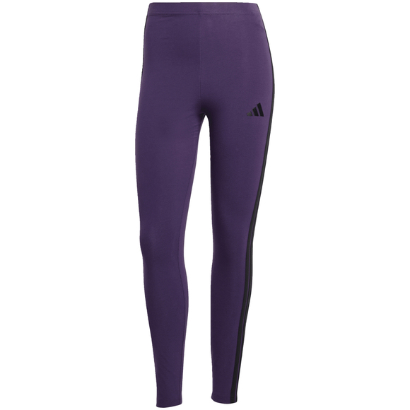 Legginsy damskie adidas Essentials 3-Stripes Cotton fioletowe JY3176