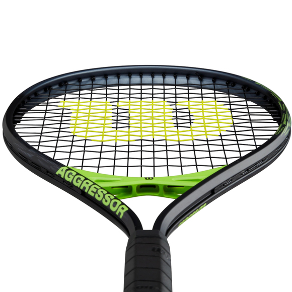 Rakieta do tenisa ziemnego Wilson Aggressor TNS RKT 4 3/8(3) czarno-zielona WR147610U3