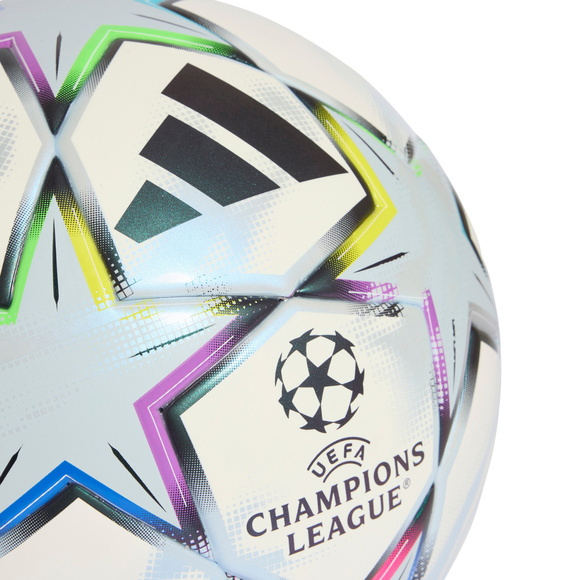 Piłka nożna adidas UCL League J350 26/27 League Stage biało-błękitna KE9768