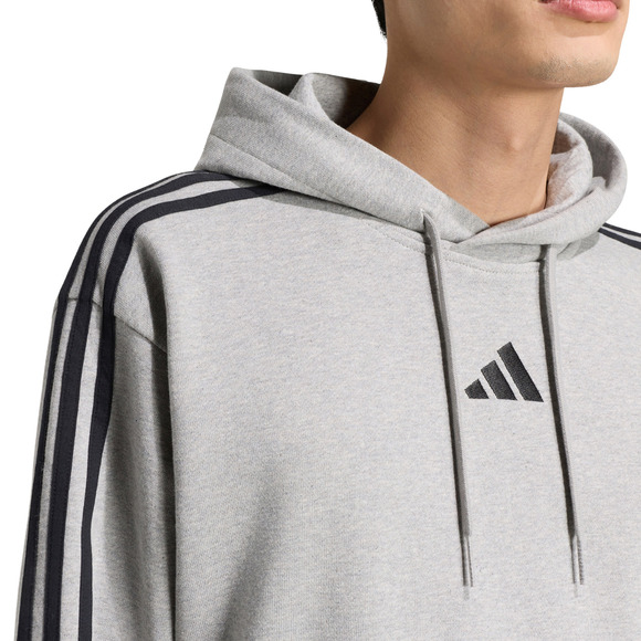 Bluza męska adidas Essentials 3-Stripes French Terry Hoodie szara KY4202