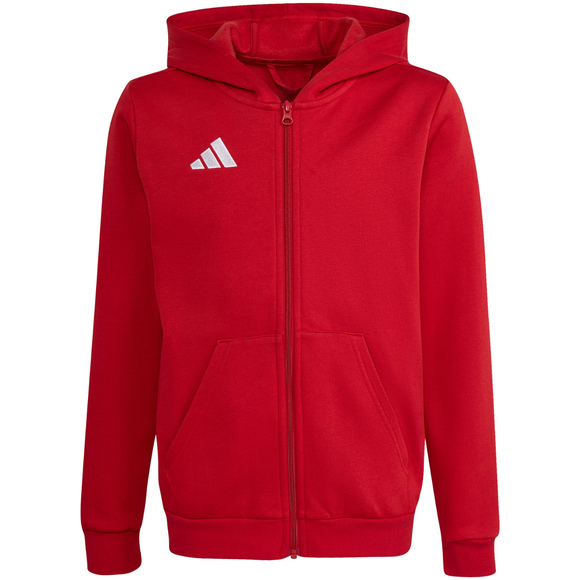 Bluza dla dzieci adidas Entrada 26 Full Zip Hoodie czerwona KH1781
