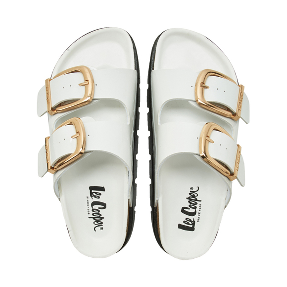 Klapki damskie Lee Cooper białe LCW-26-35-4460LA