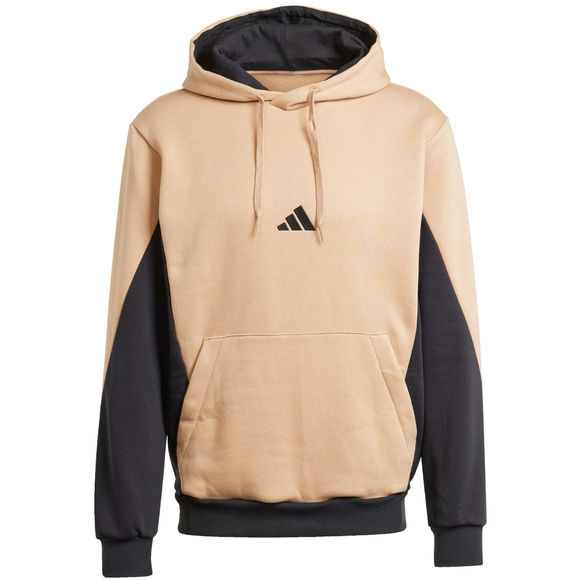Dres męski adidas Sportswear Fleece Colorblock Hooded beżowy KB5265