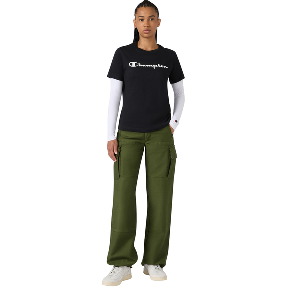 Koszulka damska Champion Short Sleeve czarna 118428 KK001