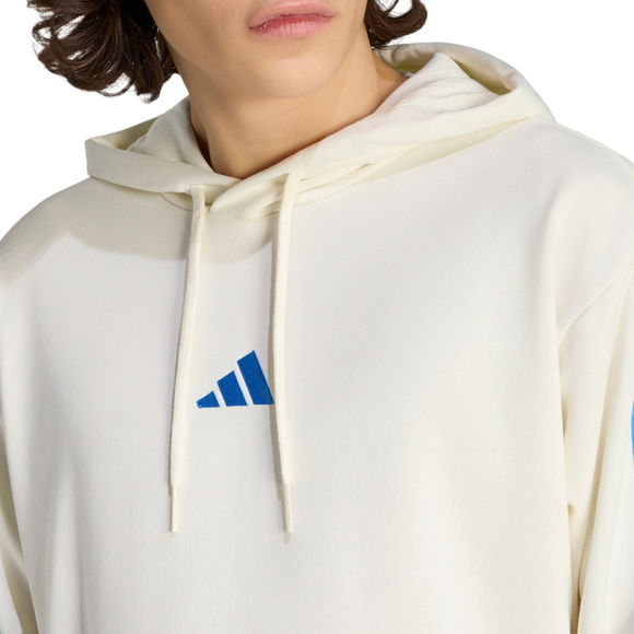 Bluza męska adidas Essentials 3-Stripes French Terry Hoodie kremowa KD4901