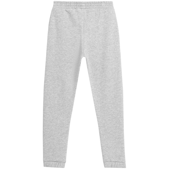 Spodnie dla dziewczynki 4F chłodny jasny szary melanż HJZ22 JSPDD002 27M