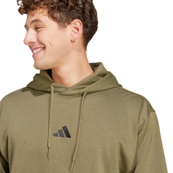 Bluza męska adidas Essentials Feelcozy Fleece oliwkowa JE3799