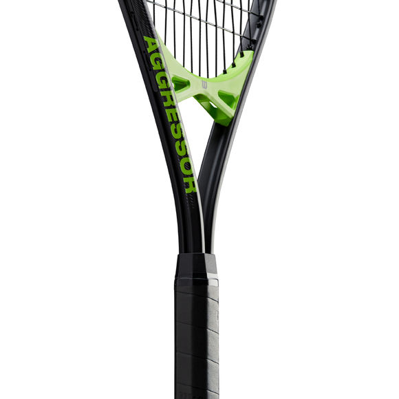 Rakieta do tenisa ziemnego Wilson Aggressor TNS RKT 4 3/8(3) czarno-zielona WR147610U3