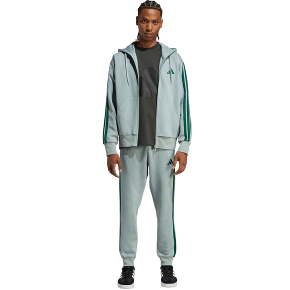 Spodnie męskie adidas Essentials 3-Stripes Fleece miętowe KD4836