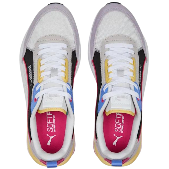 Buty Puma R22 beżowo-czarno-fioletowe 383462 24