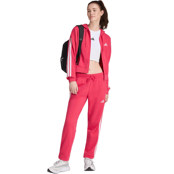 Spodnie damskie adidas Essentials 3-Stripes French Terry Cuffed różowe KF8339