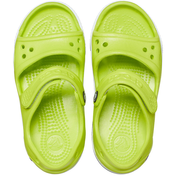 Sandały dla dzieci Crocs Crocband II Sandal limonkowo-czarne 14854 3T3