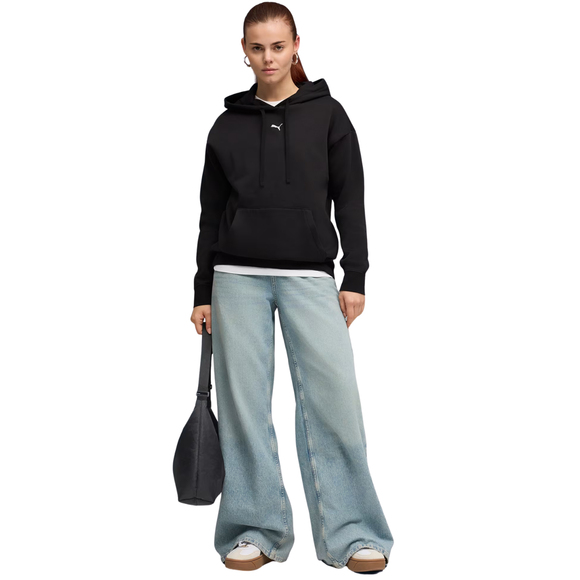Bluza damska Puma ESS Centered Cat Logo Relaxed Hoodie czarna 692917 01