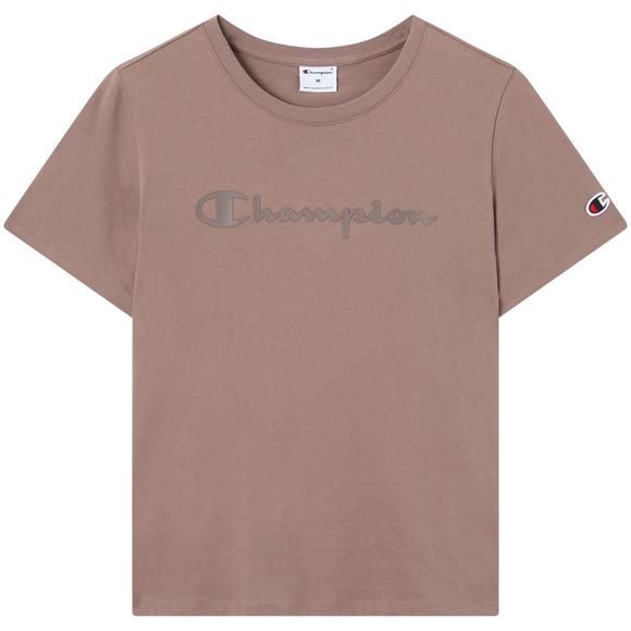 Koszulka damska Champion Short Sleeve ciemny beż 119125 MS513