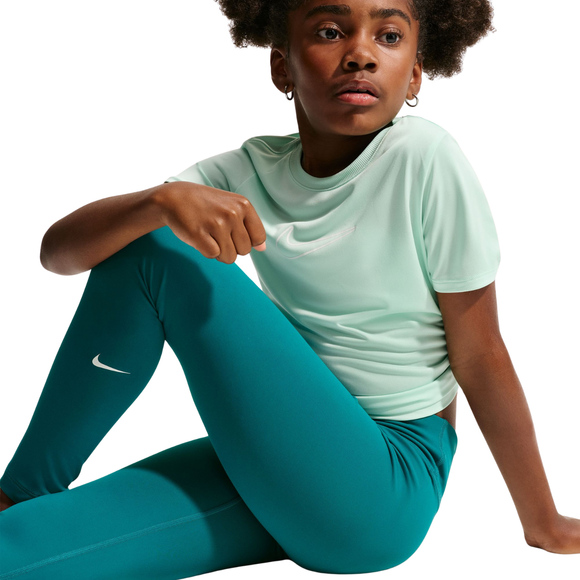 Legginsy dla dzieci Nike One zielone FZ5605 372