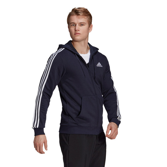 Bluza męska adidas Essentials Full-Zip Hoodie granatowa GK9033