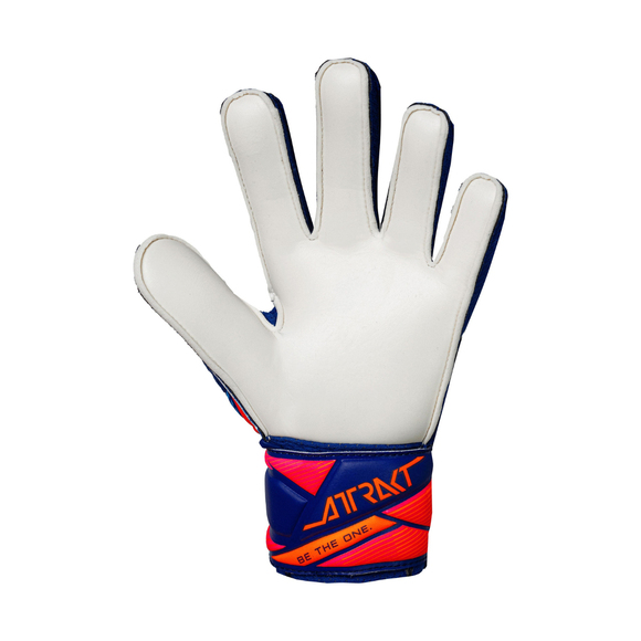 Rękawice bramkarskie Reusch Attrakt Solid Junior niebieskie 5672515 4126