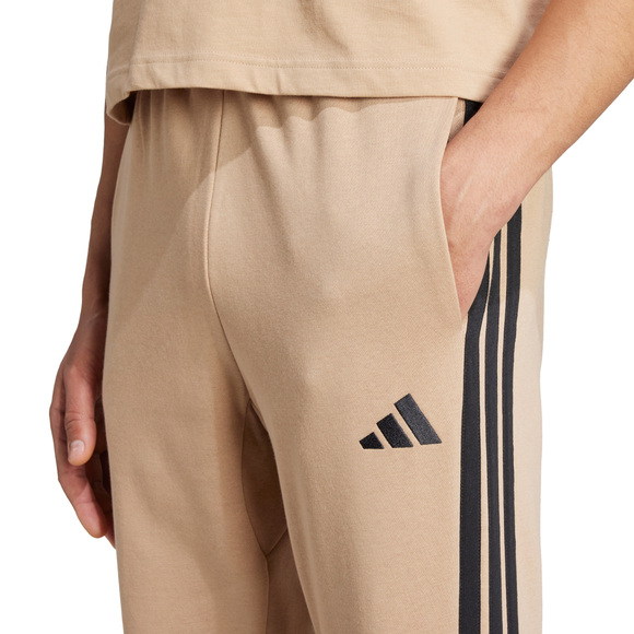 Spodnie męskie adidas Essentials 3-Stripes Fleece beżowe JX0712