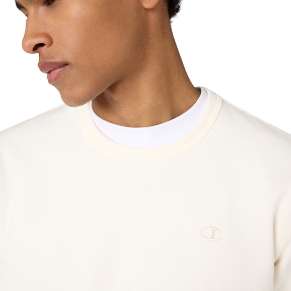 Bluza męska Champion Crewneck Sweatshirt kremowa 220785 YS084