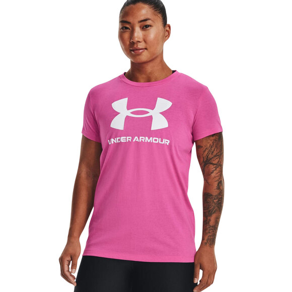 Koszulka damska Under Armour Live Sportstyle Graphic SSC różowa 1356305 659