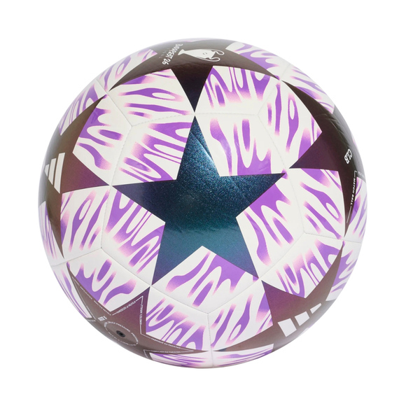 Piłka nożna adidas UCL 25/26 Final Club biało-fioletowa JX9093