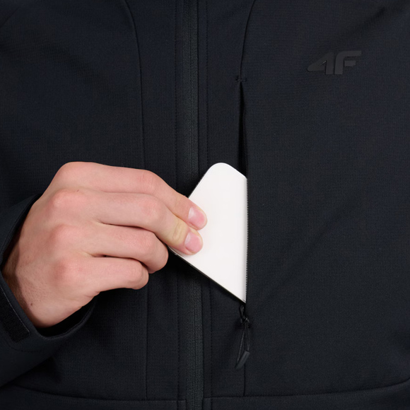 Kurtka męska 4F M503 głęboka czerń 4FWAW25TSOFM503 20S