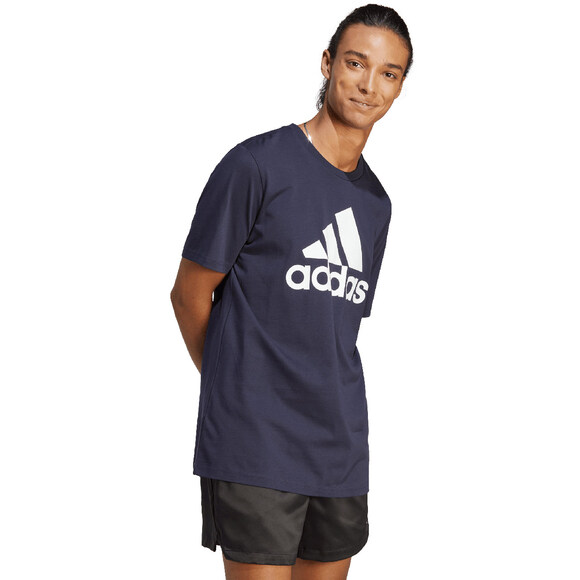 Koszulka męska adidas Essentials Single Jersey 3-Stripes Tee granatowa IC9348