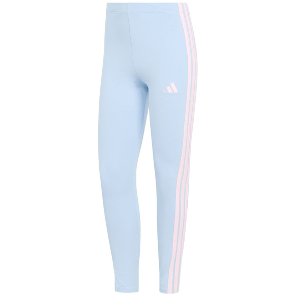 Legginsy damskie adidas Essentials 3-Stripes Cotton błękitne KD2352