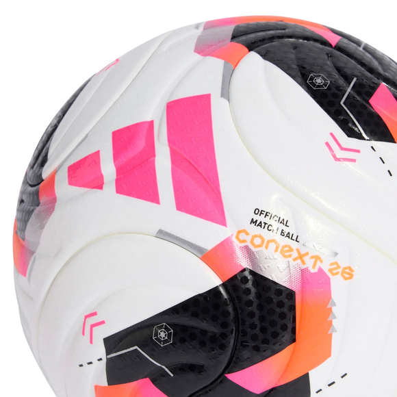 Piłka nożna adidas Conext 26 Pro biało-różowo-czarna KE5866