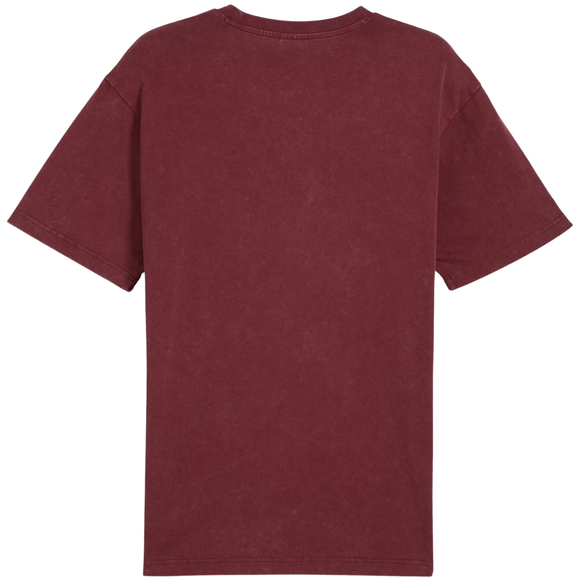 Koszulka męska Puma Ess Elevated Relaxed Wash Tee bordowa 688048 96