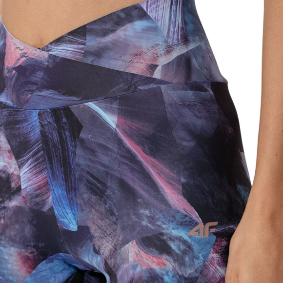 Spodnie damskie funkcyjne 4F multikolor 3 allover H4Z21 SPDF017 93A