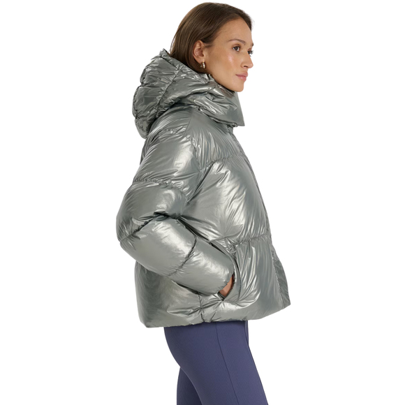 Kurtka damska puchowa 4F F0716 chłodny jasny szary 4FWAW25TDJAF0716 27S