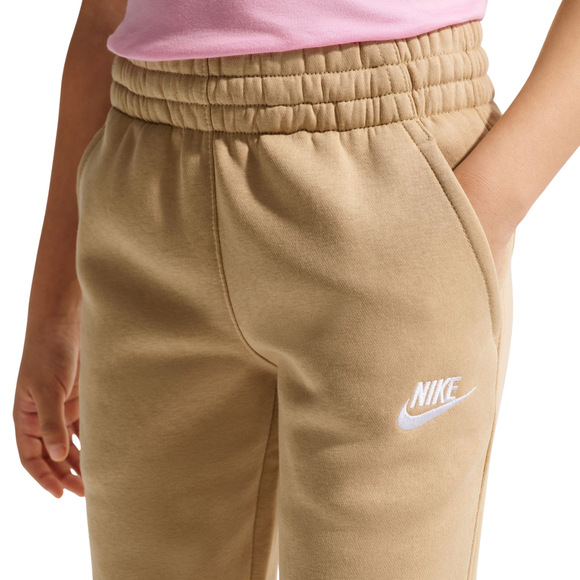 Spodnie dla dzieci Nike Sportswear Club Fleece beżowe FD3008 286