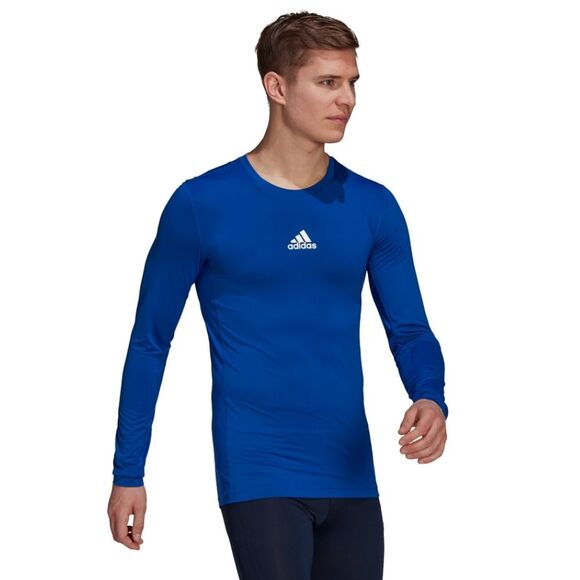 Koszulka męska adidas Compression Long Sleeve Tee niebieska GU7335