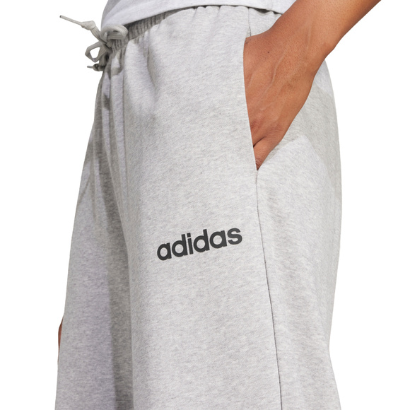 Spodnie damskie adidas Essentials Linear French Terry Cuffed jasnoszare JC5953