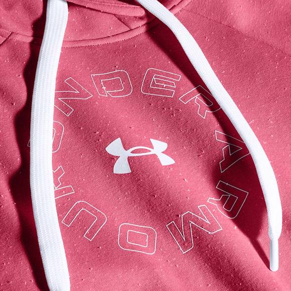 Bluza sportowa damska Under Armour Rival Fleece Metallic Hoodie różowa 1356323 668