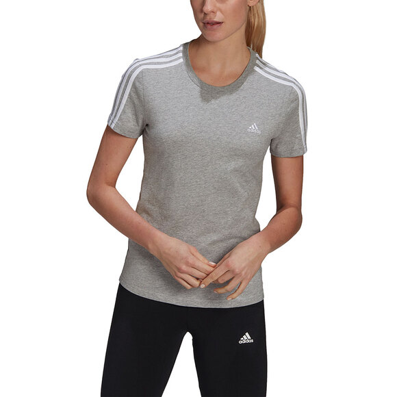 Koszulka damska adidas Essentials Slim T-shirt szara GL0785