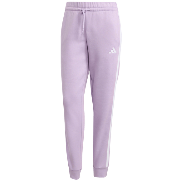Spodnie damskie adidas Essentials 3-Stripes Fleece Slim różowe JY3097