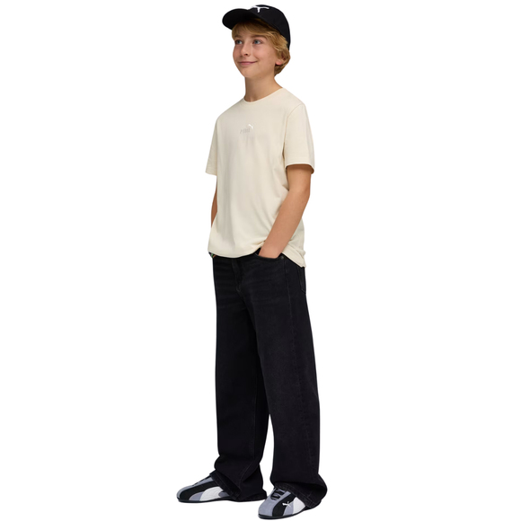 Koszulka dla dzieci Puma ESS Small No.1 Logo Centered Tee beżowa 692975 87