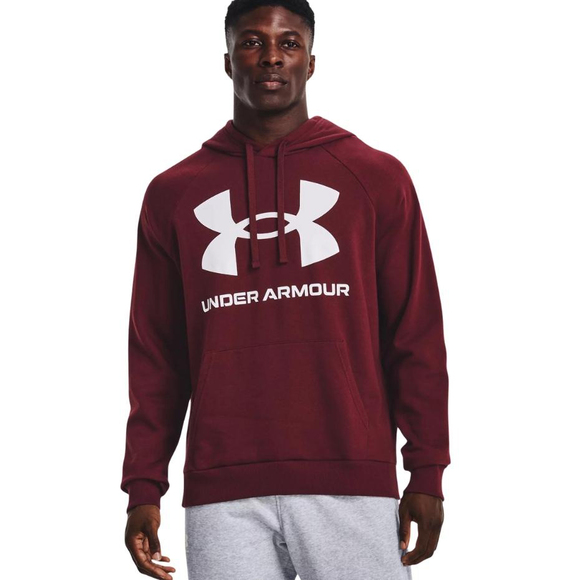 Bluza męska Under Armour Rival Fleece Big Logo HD bordowa 1357093 690