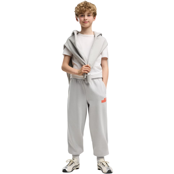 Spodnie dla dzieci Puma ESS Logo Lab Relaxed szare 694675 63