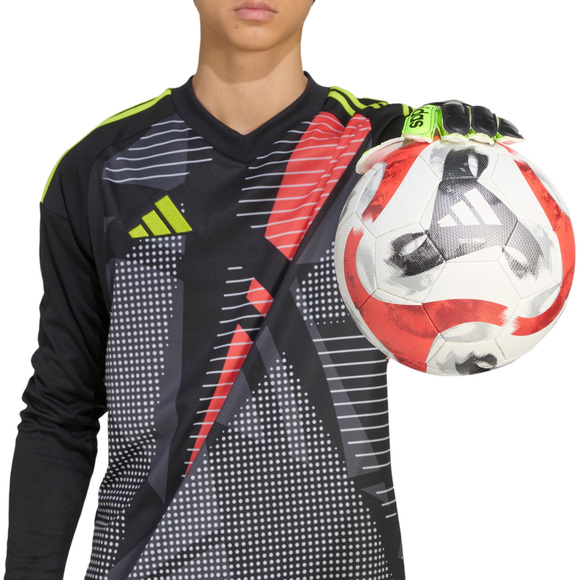 Rękawice bramkarskie dla dzieci adidas Copa Club czarno-limonkowe JN5341